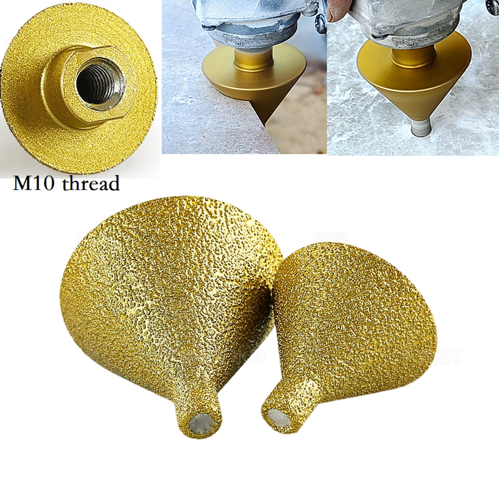M10 Thread Diamond Chamfer Countersink Bits 38/50mm Countersink Bits Cone Carve Polishing Grinding Wheel Grinding Tools
M10 Thread Diamond Chamfer Countersink Bits 38/50mm Countersink Bits Cone Carve Polishing Grinding Wheel Grinding Tools