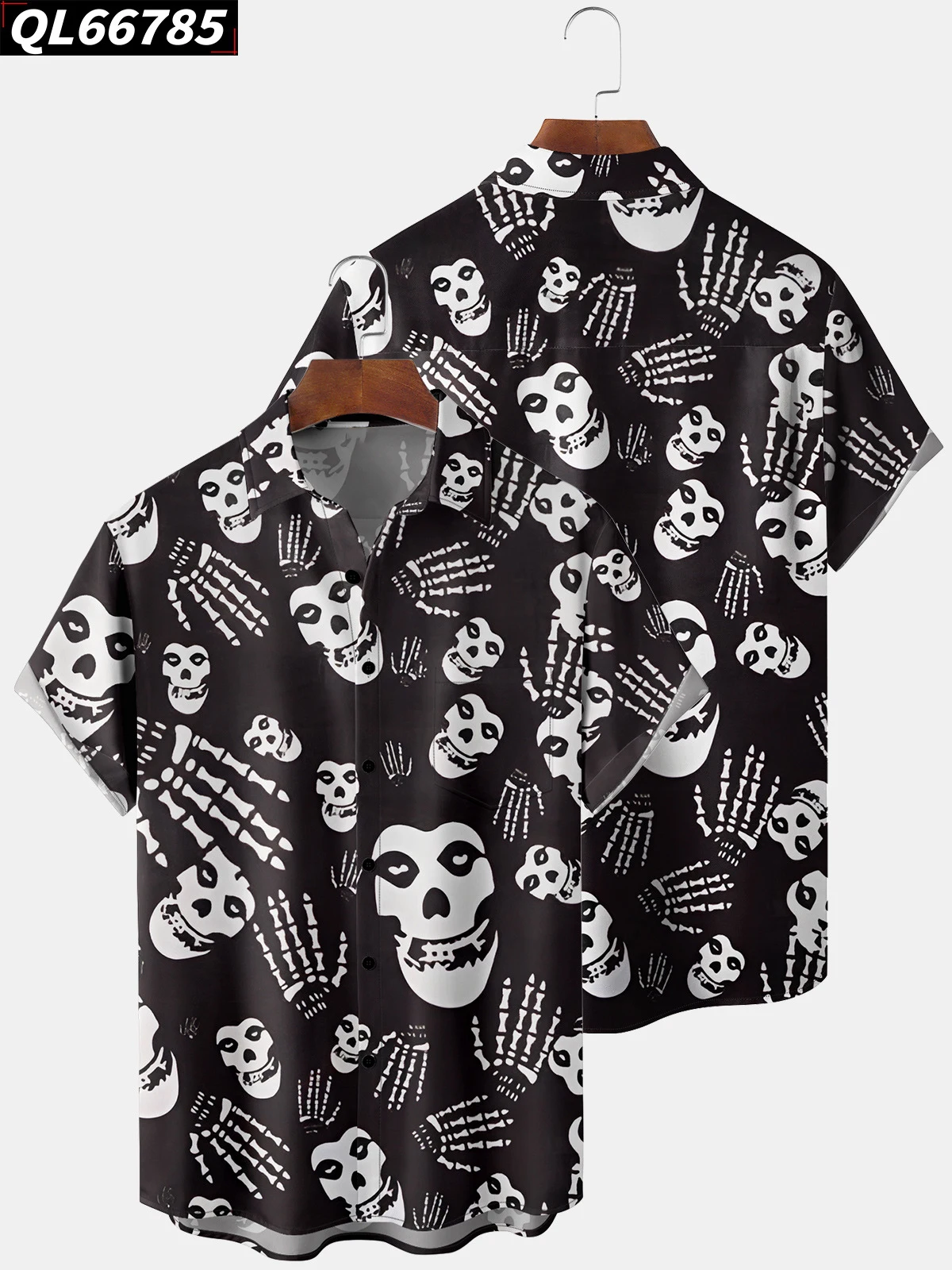 Men's Shirts Horror Skull Pattern Summer Hawaiian Beach Pocket Tops Button Shirts for Men High Quality Ropa Hombre
Men's Shirts Horror Skull Pattern Summer Hawaiian Beach Pocket Tops Button Shirts for Men High Quality Ropa Hombre
