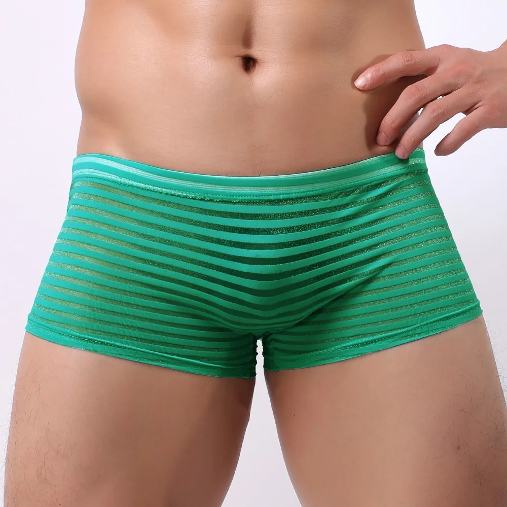 1pc Men's See Through Striped Seamless Boxers Shorts Breathable Elastic Low Waist Underwear Trunks Underpants Panties For Man
1pc Men's See Through Striped Seamless Boxers Shorts Breathable Elastic Low Waist Underwear Trunks Underpants Panties For Man