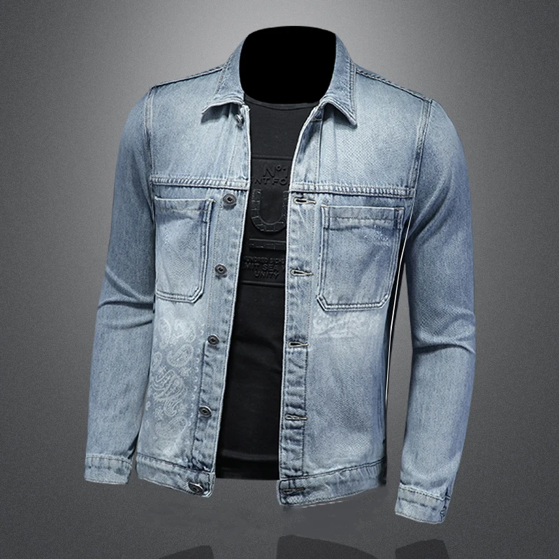 New Motorcycle Denim Jacket Men Retro Button Stand Collar Denim Coats Mens Cotton Slim Fit Denim Jacket Moto Biker Outerwear 4XL
New Motorcycle Denim Jacket Men Retro Button Stand Collar Denim Coats Mens Cotton Slim Fit Denim Jacket Moto Biker Outerwear 4XL
