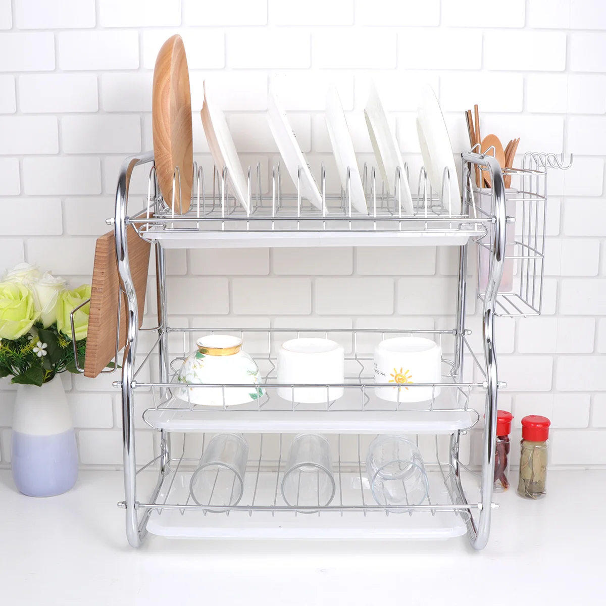 Kitchen Cutlery Drain Rack Layer Dish Drainer Iron Storage Organizer Rustproof Dishes Plates Organization Shelf
Kitchen Cutlery Drain Rack Layer Dish Drainer Iron Storage Organizer Rustproof Dishes Plates Organization Shelf