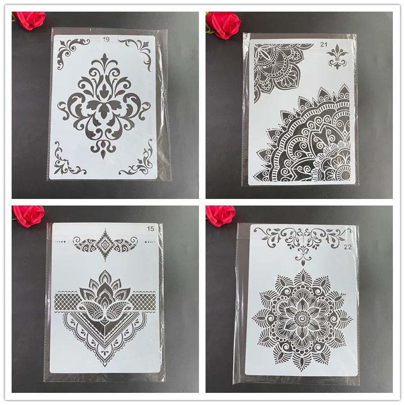 4pcs /set A4 Mandala Stencils Painting Coloring Embossing Scrapbook Album Decorative Template cake stencil bee stencil
4pcs /set A4 Mandala Stencils Painting Coloring Embossing Scrapbook Album Decorative Template cake stencil bee stencil