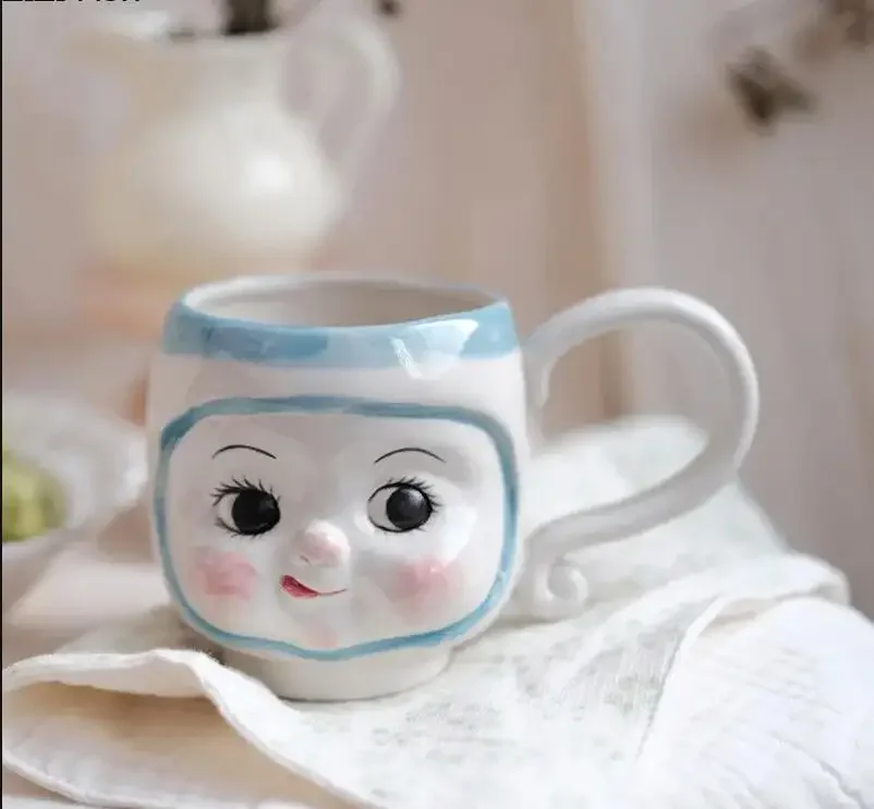 Cute Baby Face Water Cup Creative Ceramic Mug Afternoon Tea Coffee Cup Household Children's Breakfast Milk Cup Drinking Set
Cute Baby Face Water Cup Creative Ceramic Mug Afternoon Tea Coffee Cup Household Children's Breakfast Milk Cup Drinking Set