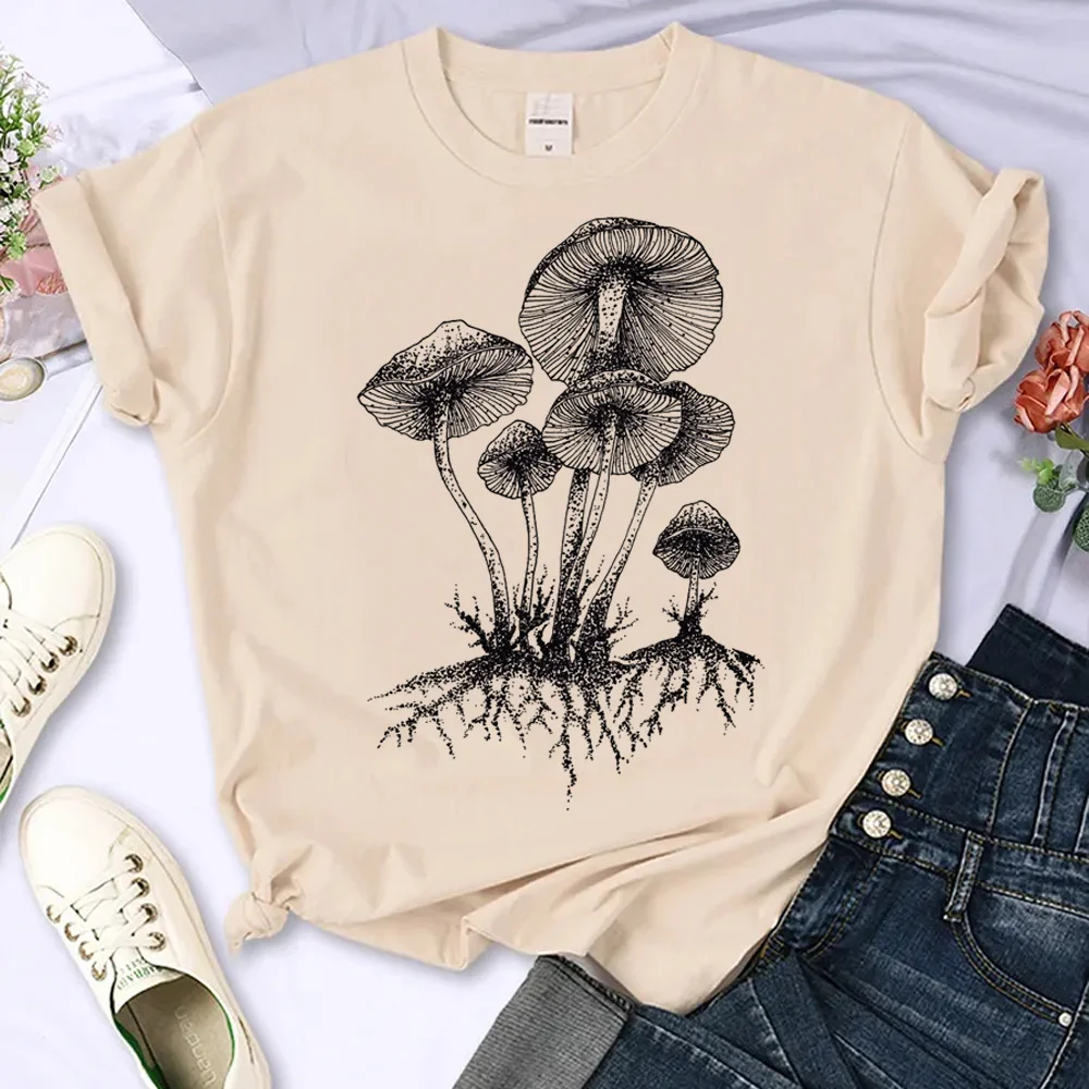 

mushroom tshirt women comic manga funny t-shirts girl 2000s designer streetwear clothes