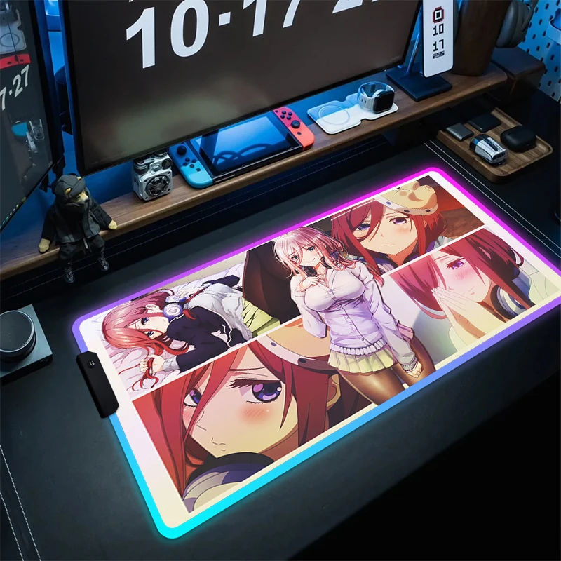 Anime Mouse Pad RGB Large Gaming Mousepad The Quintessential Quintuplets Gamer Mouse Mat LED Keyboard Mat Game Non-Slip Carpet
Anime Mouse Pad RGB Large Gaming Mousepad The Quintessential Quintuplets Gamer Mouse Mat LED Keyboard Mat Game Non-Slip Carpet
