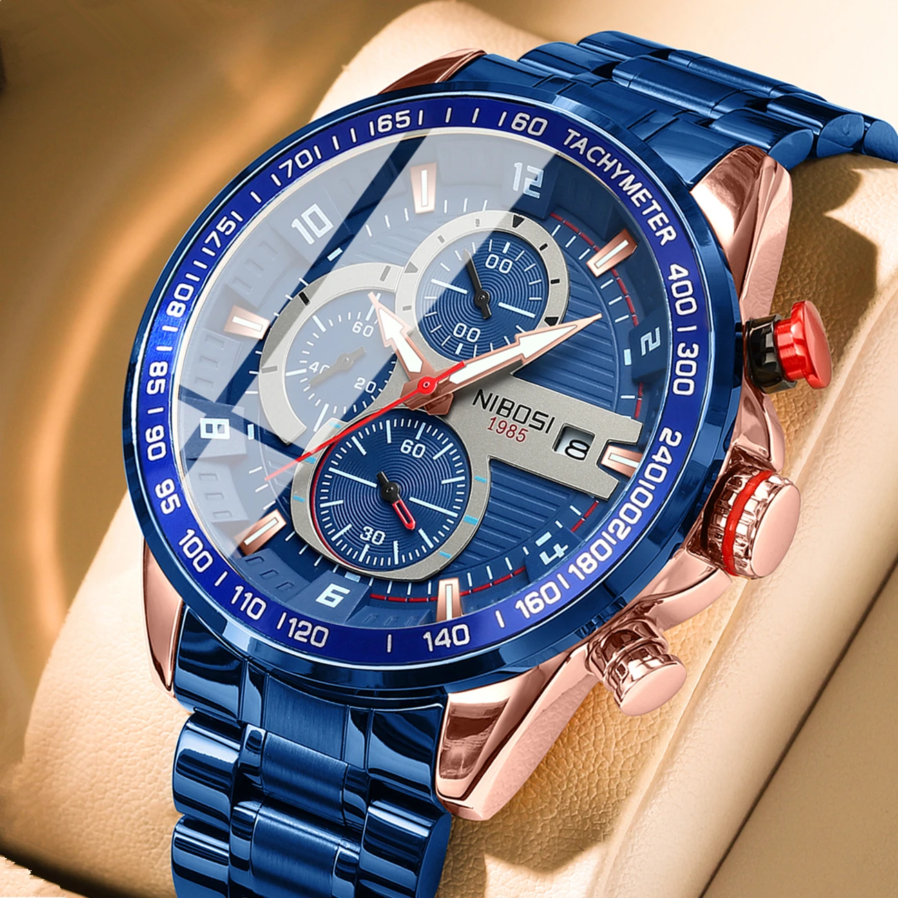 Часы наручные NIBOSI Мужские кварцевые, модные брендовые Роскошные спортивные, из нержавеющей стали
Часы наручные NIBOSI Мужские кварцевые, модные брендовые Роскошные спортивные, из нержавеющей стали