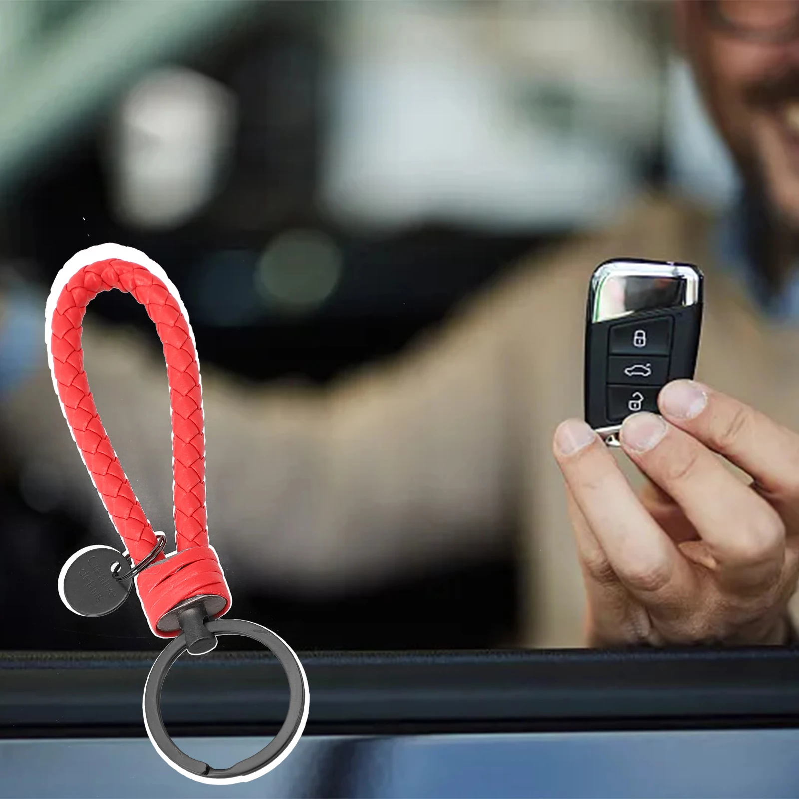 High Quality Durable And Practical Key Ring Black / Red Synthetic Leather 1 X Rope Strap Gift Keychain Leather
High Quality Durable And Practical Key Ring Black / Red Synthetic Leather 1 X Rope Strap Gift Keychain Leather