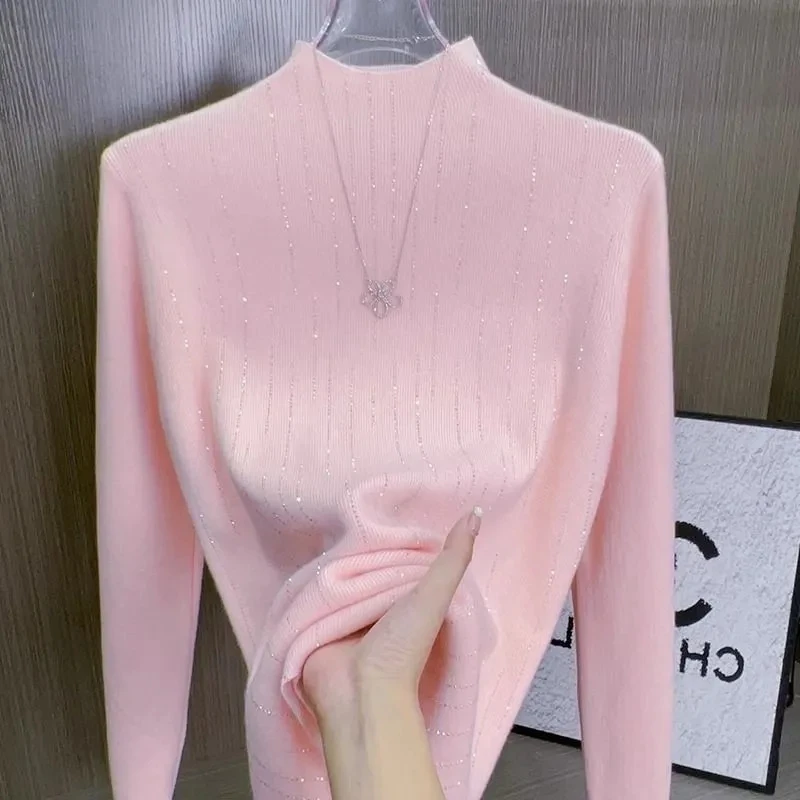 Shiny Crystal Sweater Women Autumn Winter Long Sleeve Warm Jumper Woman Fashion Knitted Pullover Tops Ladies
Shiny Crystal Sweater Women Autumn Winter Long Sleeve Warm Jumper Woman Fashion Knitted Pullover Tops Ladies