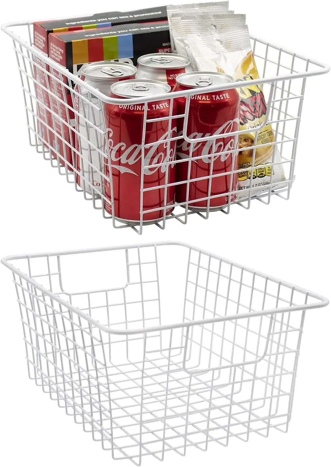 Metal Wire Baskets Storage Bin for Food Pantry, Kitchen, Laundry Room, Basket, Bathroom, Iron Metal
Metal Wire Baskets Storage Bin for Food Pantry, Kitchen, Laundry Room, Basket, Bathroom, Iron Metal