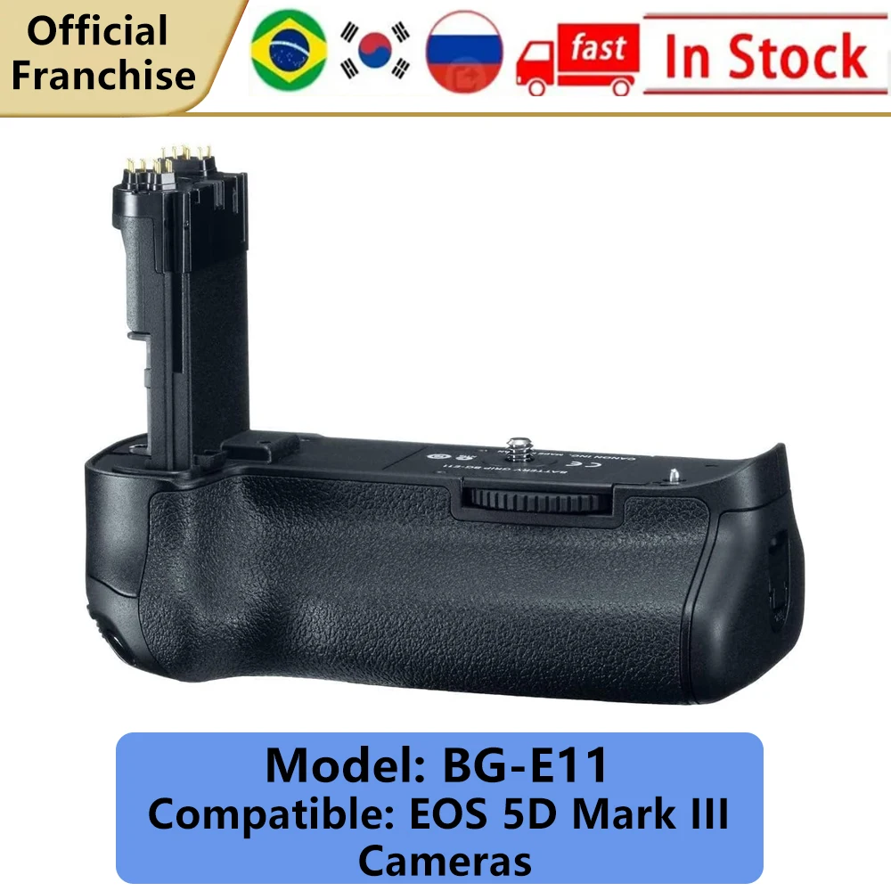 

BG-E11 Vertical Battery Grip Holde for Canon EOS 5D Mark iii 5DS 5DSR Camera, Work with LP-E6 Battery.