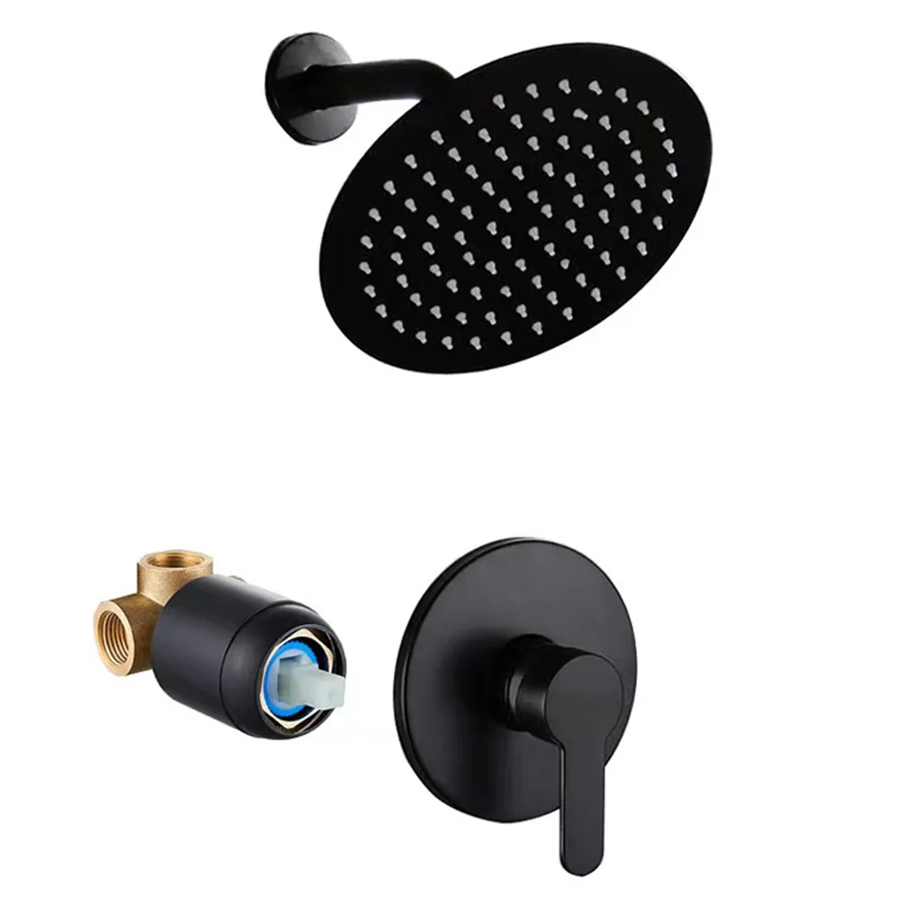 1pc Matte Black Shower Faucet Set Single Function Shower Trim Kit W/ Rough-in Valve 33*30*13cm Home Improvement Accessories
1pc Matte Black Shower Faucet Set Single Function Shower Trim Kit W/ Rough-in Valve 33*30*13cm Home Improvement Accessories