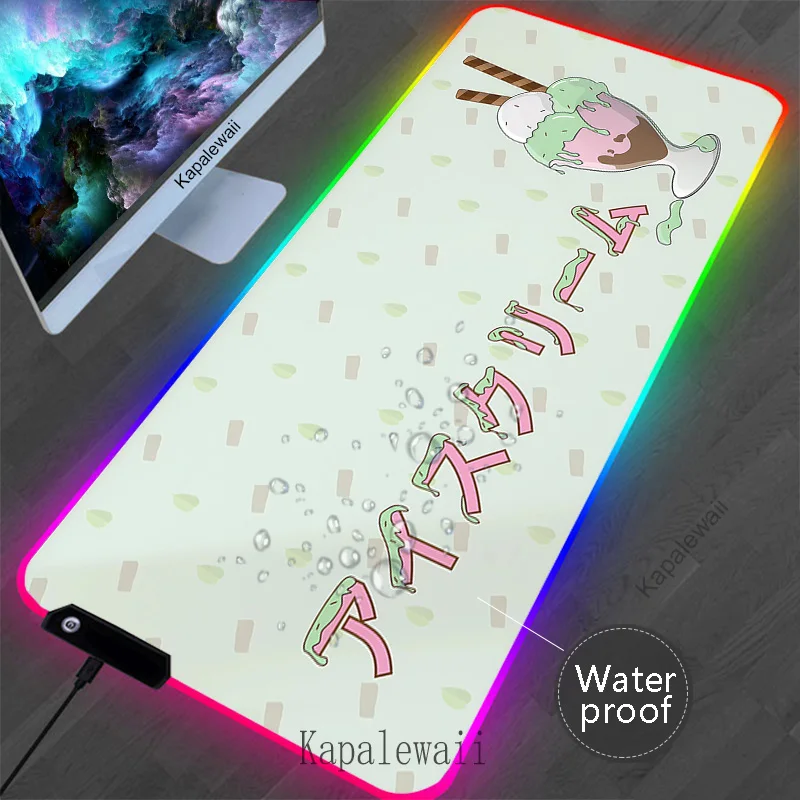 RGB Kawaii Gaming Mousepad LED Office Waterproof Mouse Pad XXL Oversize Non-slip Desk Mat Laptop Speed Keyboard Pads 900x400mm
RGB Kawaii Gaming Mousepad LED Office Waterproof Mouse Pad XXL Oversize Non-slip Desk Mat Laptop Speed Keyboard Pads 900x400mm