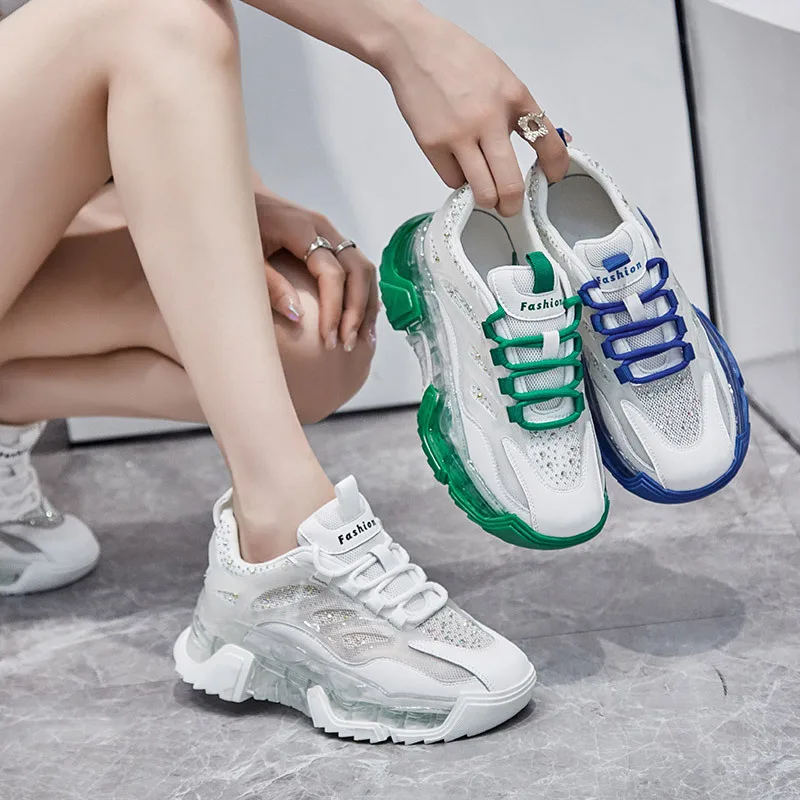 2022 Summer New Non-slip Heightening Breathable Mesh Rhinestone Women's Shoes Leisure Sports Trend Fashion All-match Old Shoes
2022 Summer New Non-slip Heightening Breathable Mesh Rhinestone Women's Shoes Leisure Sports Trend Fashion All-match Old Shoes