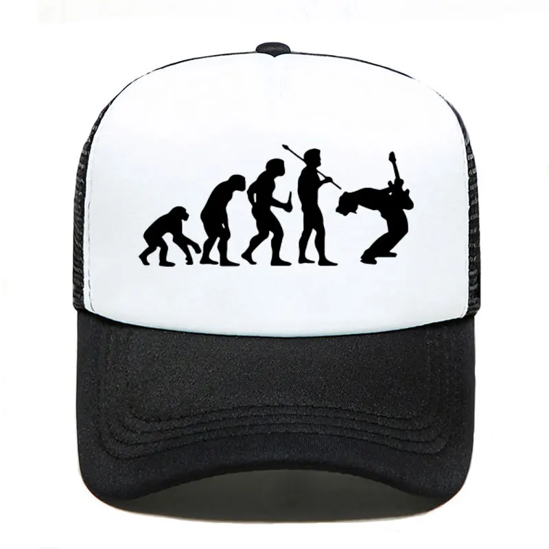 Funny Guitarist Baseball Cap Evolution Of a Music Rock Guitar Musician Band Metal Parent-child Hats Mesh Visor Outdoor Sun Hat
Funny Guitarist Baseball Cap Evolution Of a Music Rock Guitar Musician Band Metal Parent-child Hats Mesh Visor Outdoor Sun Hat