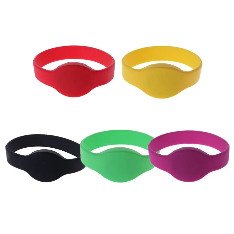 

Multicolor Silicone RFID Wristband Intelligent TK4100 RFID Bracelet Waterproof High Temperature Resistance for Kid Dropship