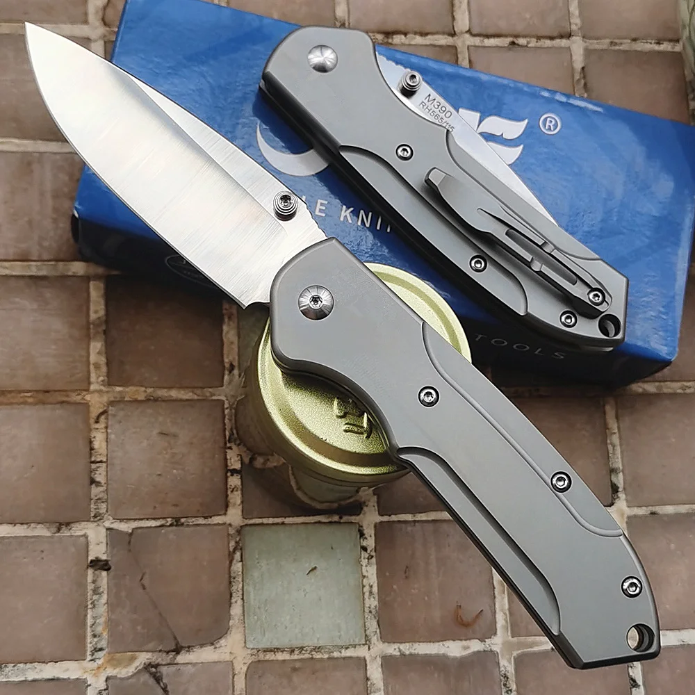 JUFULE 60 HRC Real M390 RH565 Axis Ceramic Bearing TC4 Titanium Hunting Tactical EDC Tool Folding Military Camping Utility Knife
JUFULE 60 HRC Real M390 RH565 Axis Ceramic Bearing TC4 Titanium Hunting Tactical EDC Tool Folding Military Camping Utility Knife