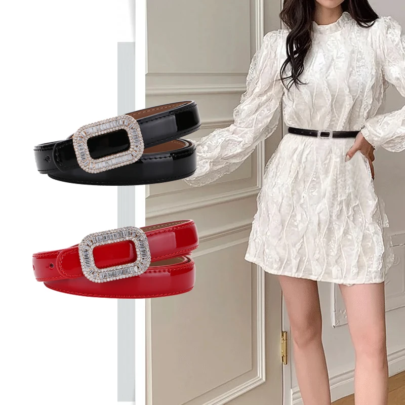 New Rhinestone Women Belt Luxury Artificial Diamond Metal Buckle Genuine Leather Designer Girdle Women's Jeans Dresses Waistband
New Rhinestone Women Belt Luxury Artificial Diamond Metal Buckle Genuine Leather Designer Girdle Women's Jeans Dresses Waistband