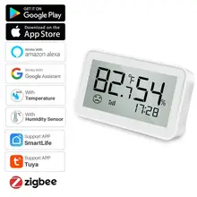 Tuya Smart Temperature Humidity Sensor Indoor Hygrometer Thermometer Detector Smart Life Remote Control For Alexa Google Home
Tuya Smart Temperature Humidity Sensor Indoor Hygrometer Thermometer Detector Smart Life Remote Control For Alexa Google Home
