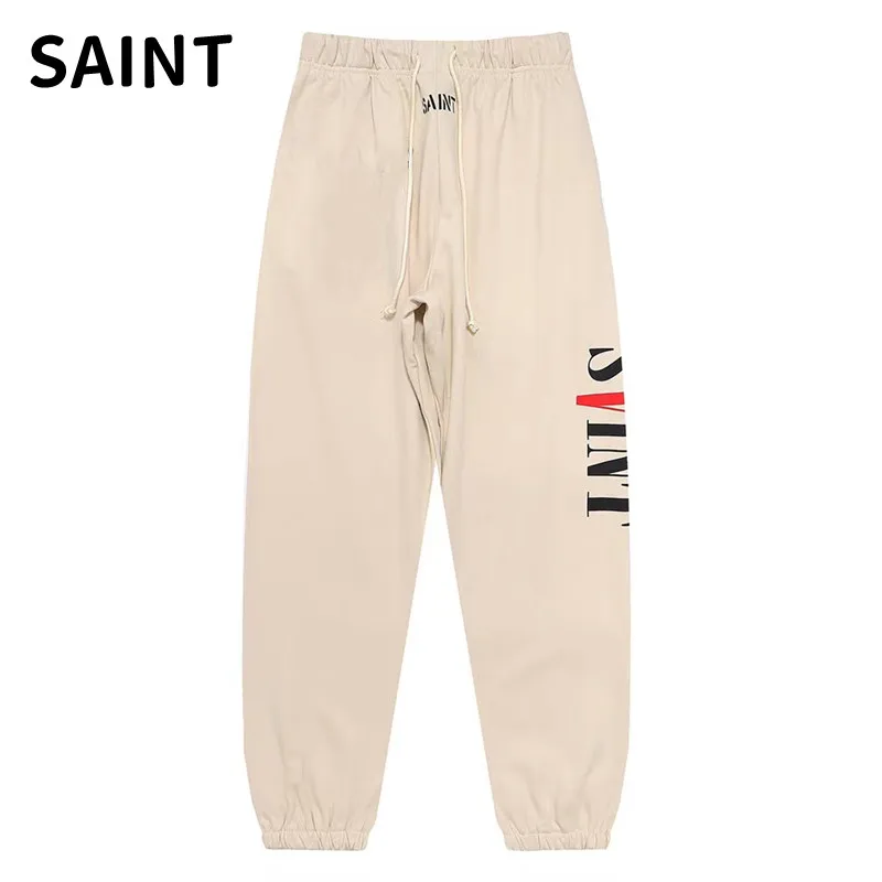 

Saint Michael's best-selling high street American retro pure cotton top loose fashion printed casual sports pants