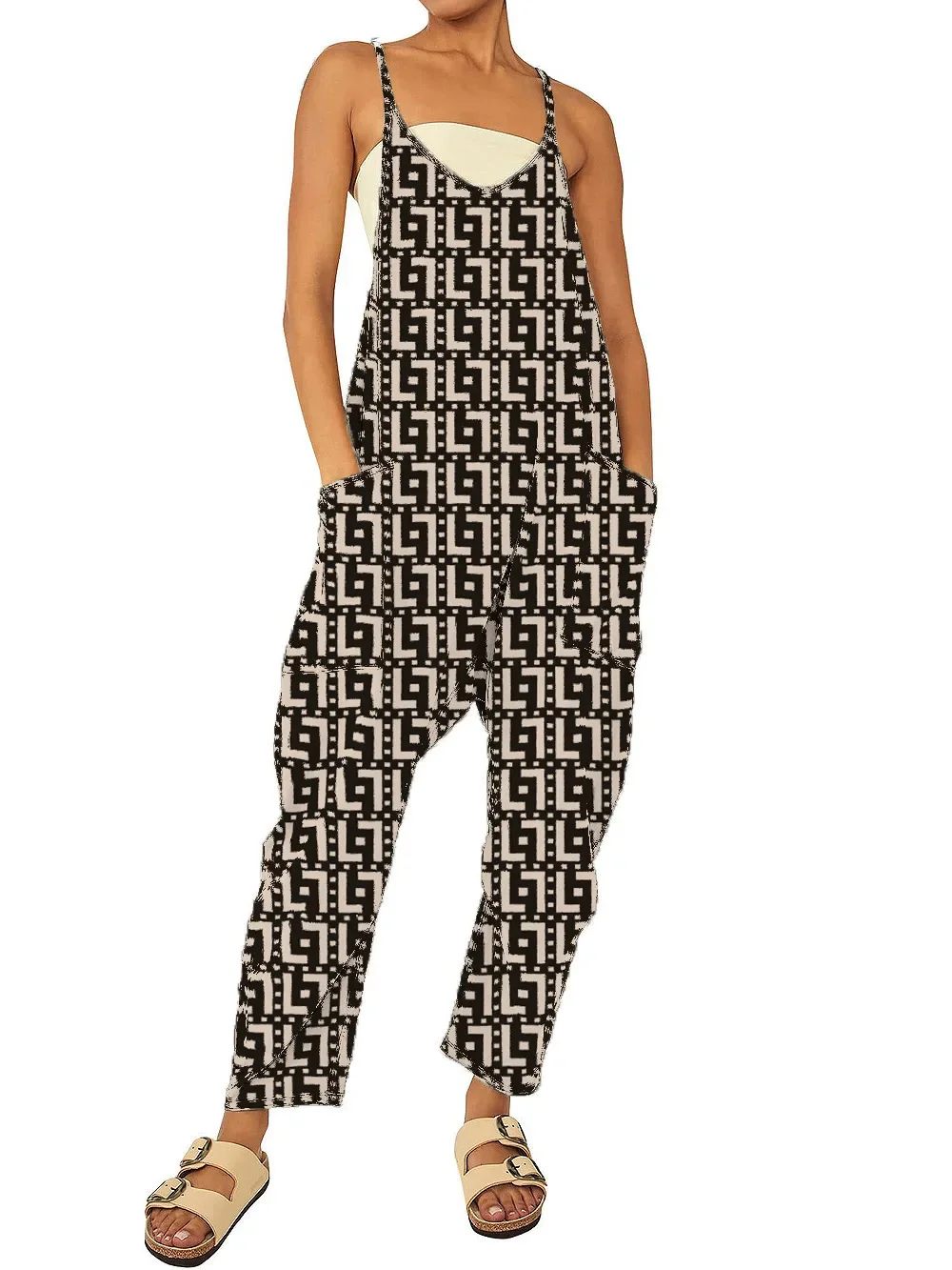 Women Jumpsuits Print Die Dye One Piece Sleeveless Pockets Rompers Overall Wide Leg Pants Loose Fit Casual Autumn 2023
Women Jumpsuits Print Die Dye One Piece Sleeveless Pockets Rompers Overall Wide Leg Pants Loose Fit Casual Autumn 2023