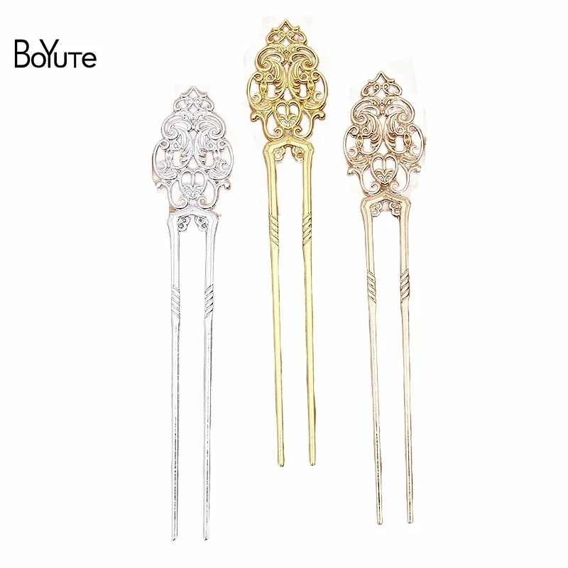 

BoYuTe (10 Pieces/Lot) 30*165MM Metal Alloy Hairpin Hair Stick Materials DIY Jewelry Accessories Wholesale