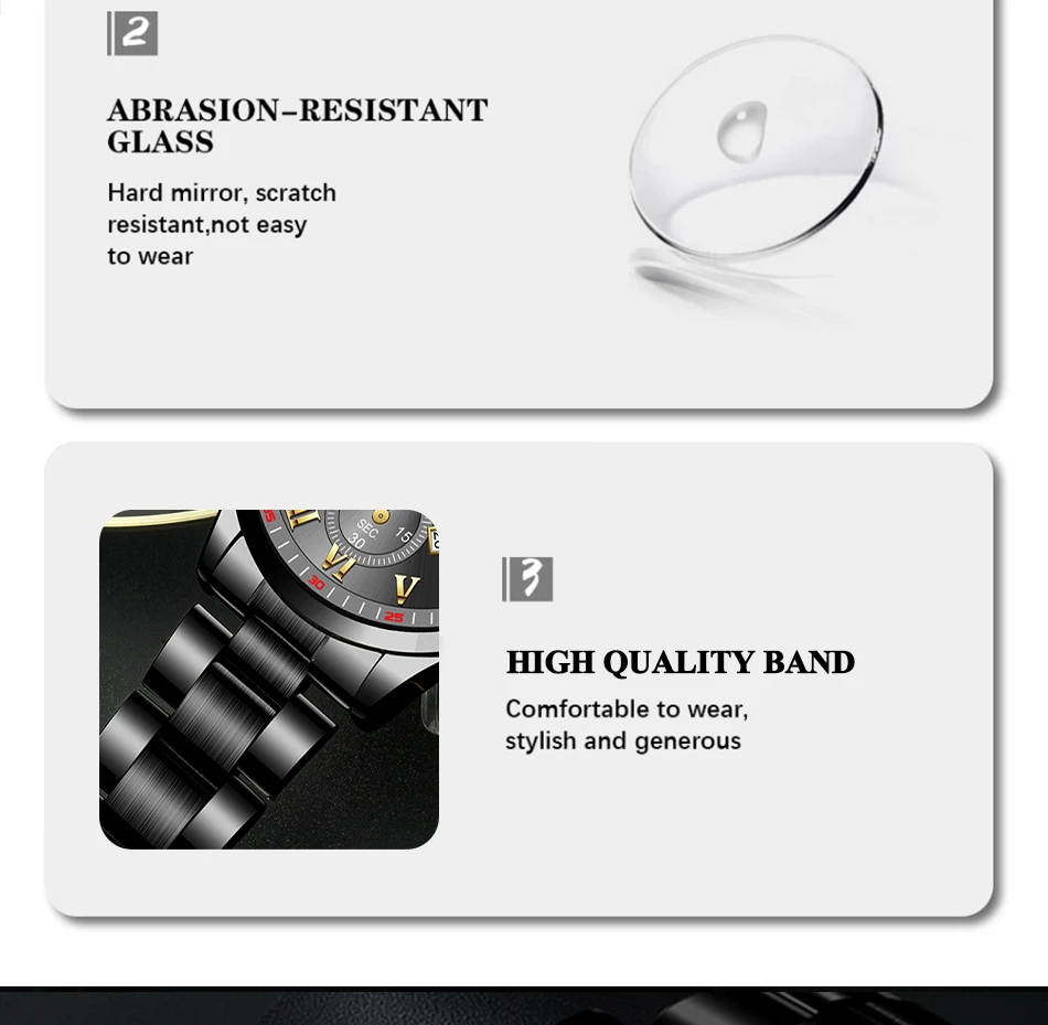 Fashion Mens Stainless Steel Watches Luxury Quartz Wristwatch Calendar Luminous Clock Men Business Casual Watch Reloj Hombre Fashion Mens Stainless Steel Watches Luxury Quartz Wristwatch Calendar Luminous Clock Men Business Casual Watch Reloj Hombre