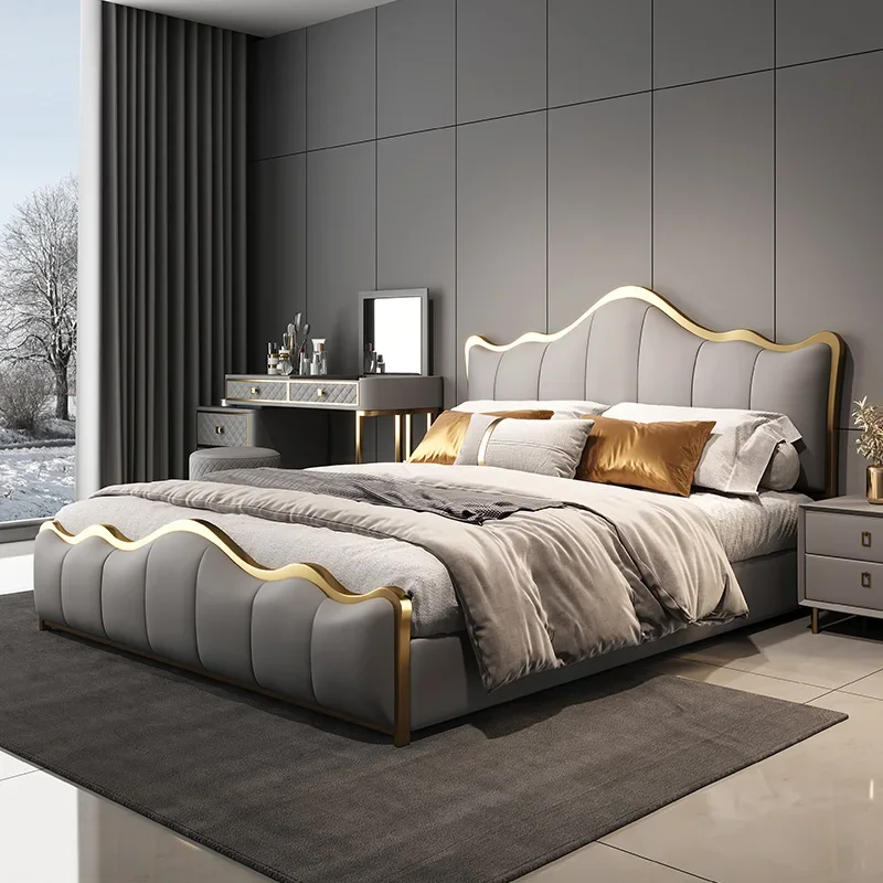 Hot Sale Modern Luxury Full Size Bed With Headboard Bedroom Furniture Set Double Upholstered Bed
Hot Sale Modern Luxury Full Size Bed With Headboard Bedroom Furniture Set Double Upholstered Bed