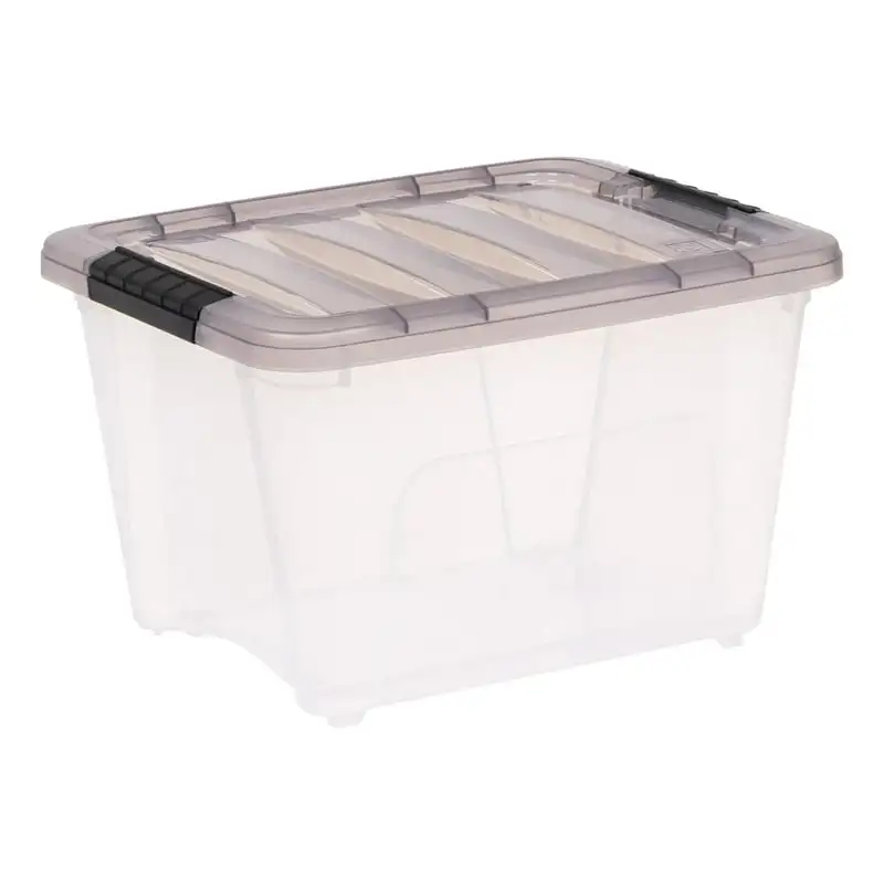 19 Quart Stack & Pull™ Clear Plastic Storage Box with Buckles, Gray Plate for cooking Accesorios freidora Molde para hornear S
19 Quart Stack & Pull™ Clear Plastic Storage Box with Buckles, Gray Plate for cooking Accesorios freidora Molde para hornear S