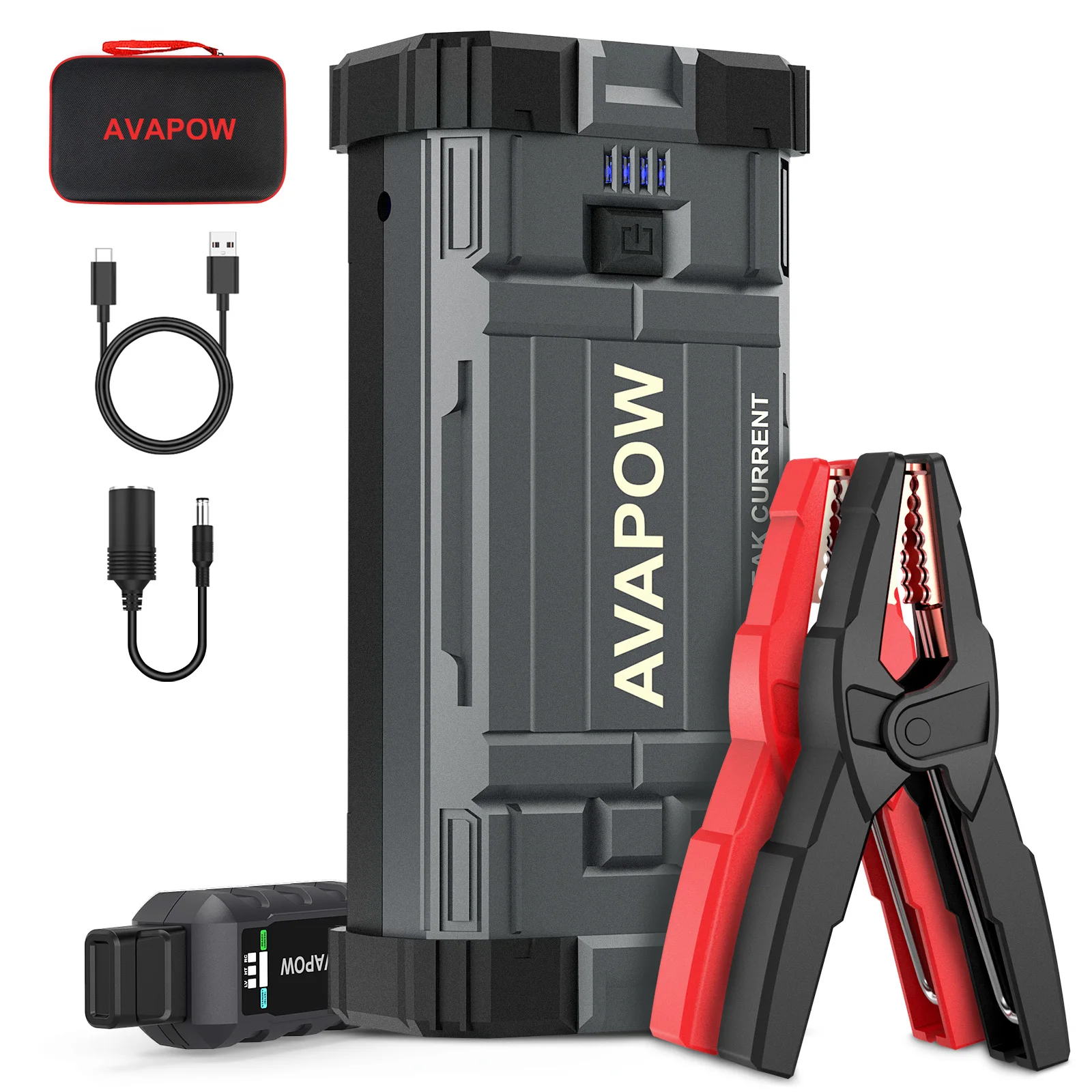 16000mah 12V Car Battery Jump Starter Car Emergency Tools Power Booster 3000A Peak AVAPOW Portable Car Starter Factory
16000mah 12V Car Battery Jump Starter Car Emergency Tools Power Booster 3000A Peak AVAPOW Portable Car Starter Factory