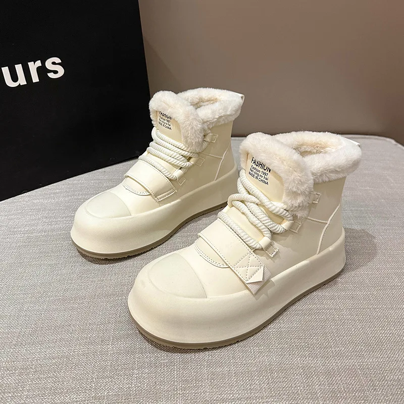 Platform Women Ankle Boots 2023 Winter Warm Shoes New Fashion Brand Short Plush Flats Boots PU Leather Botas
Platform Women Ankle Boots 2023 Winter Warm Shoes New Fashion Brand Short Plush Flats Boots PU Leather Botas