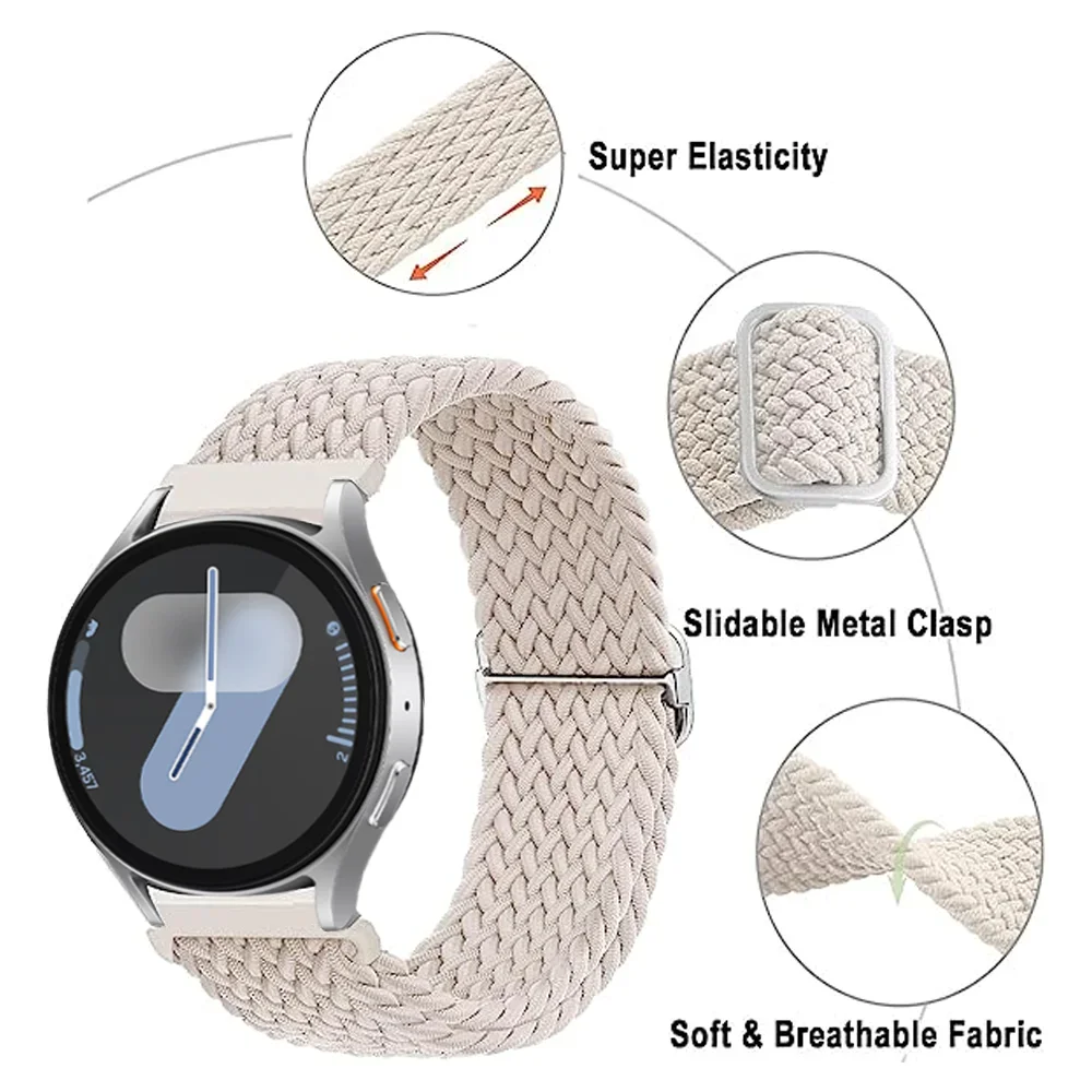 Straps For Samsung Galaxy Watch 4/7/FE/6/5 Pro/6 Classic/Gear s3 20mm 22mm Braided belt bracelet correa Huawei GT 2e 3 4 5 Band Straps For Samsung Galaxy Watch 4/7/FE/6/5 Pro/6 Classic/Gear s3 20mm 22mm Braided belt bracelet correa Huawei GT 2e 3 4 5 Band