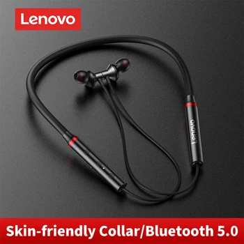 레노버 5.0 블루투스 HE05X 이어폰 방수 귀마개 HIFI 사운드 마그네틱 넥 밴드 헤드셋 스포츠 헤드폰