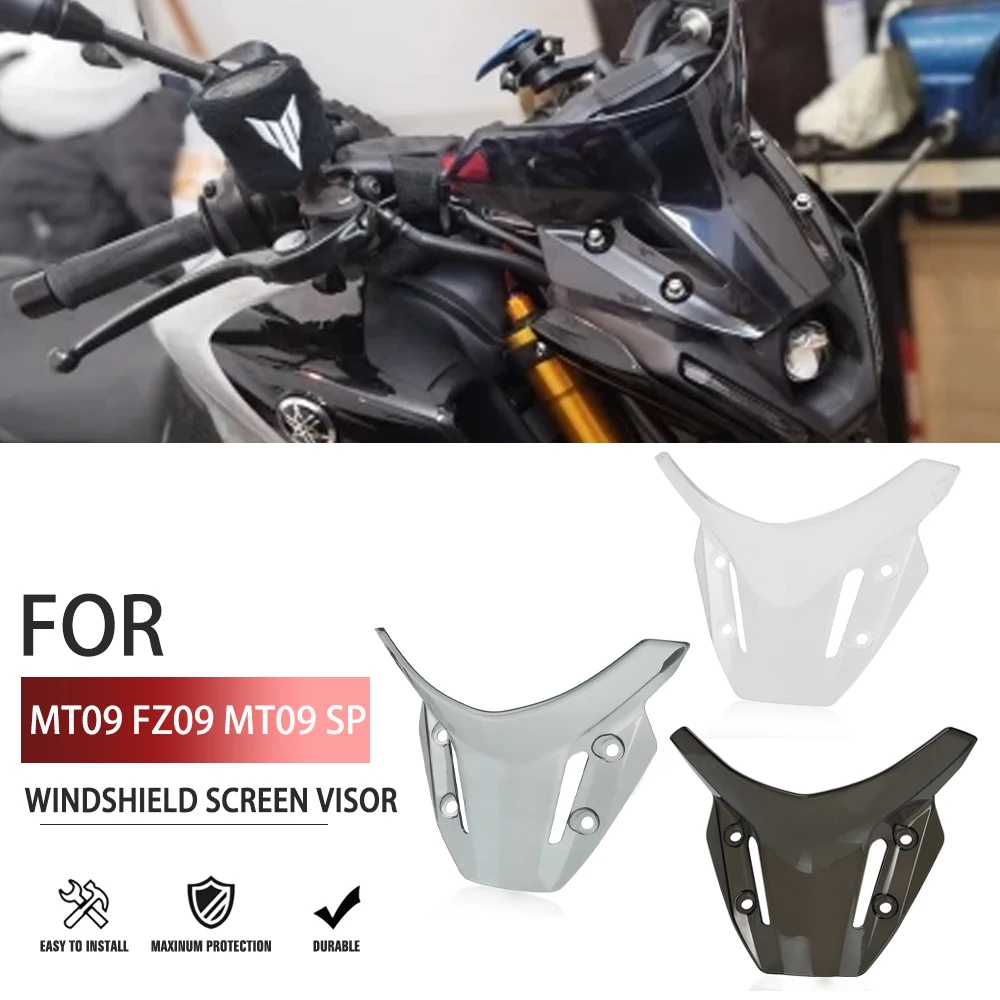 

New FOR YAMAHA MT09 FZ09 2021 2022 2023 MT-09 SP FZ 09 Motorcycle Accessories Windshield Sport Windscreen Screen Wind Deflector