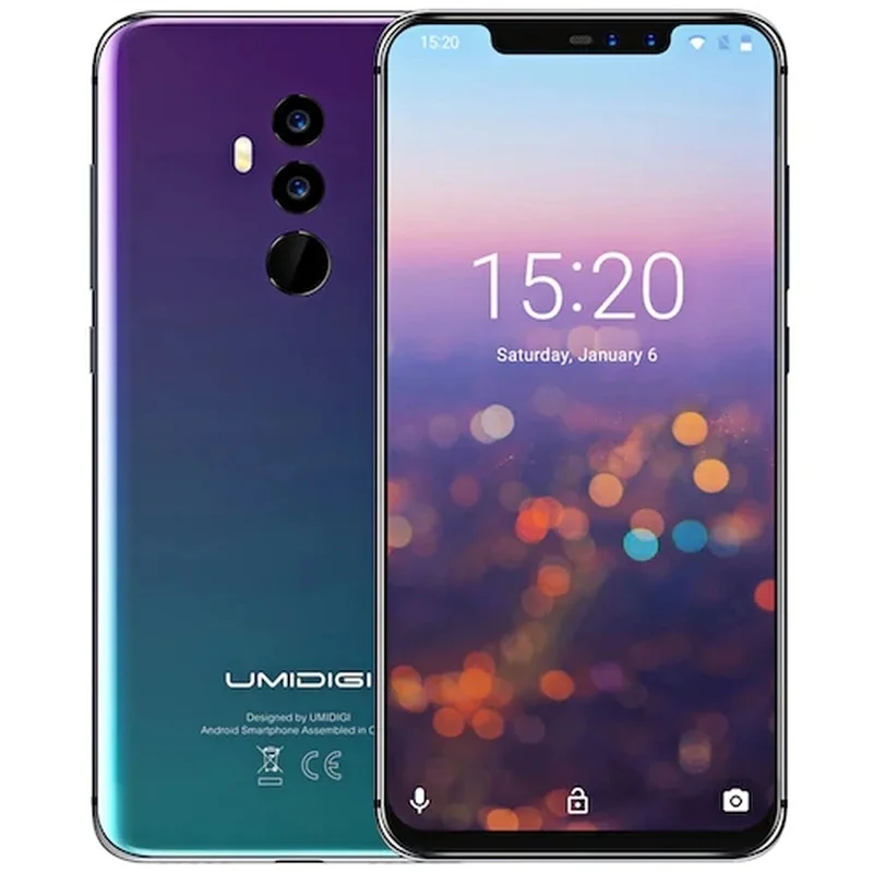 Смартфон UMIDIGI Z2 экран 6 2 дюйма 4 Гб ОЗУ 64 ПЗУ Восьмиядерный процессор Helio P23 на базе