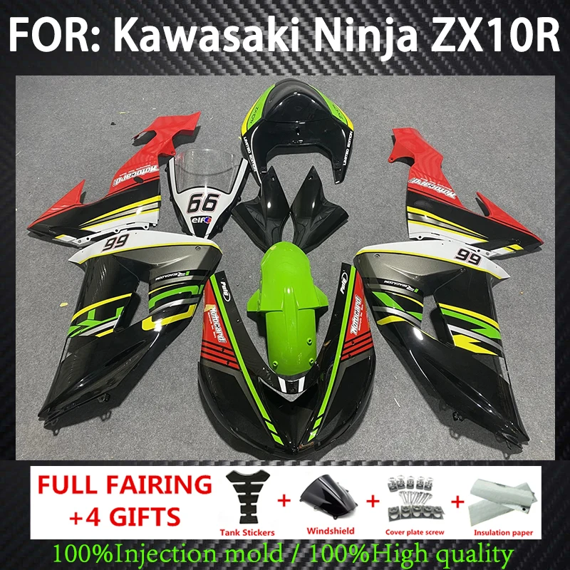 

New ABS Motorcycle Fairings Kit Fit For Ninja ZX10R 2006 2007 06 07 10R ZX-10R Bodywork Set Custom Green Black