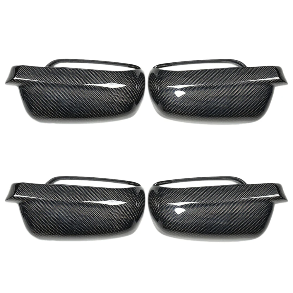 

4X Carbon Fiber ABS Side Rear View Mirror Cover Replacement for Bora 1998-2009