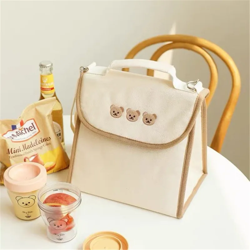 Korean Version Backpack Embroidered Bear Multi-functional Thermal Insulation Cold Diaper Bags Portable Canvas Go Out Mommy Bag
Korean Version Backpack Embroidered Bear Multi-functional Thermal Insulation Cold Diaper Bags Portable Canvas Go Out Mommy Bag