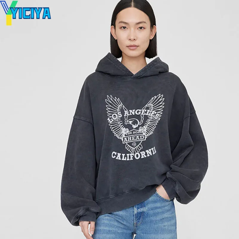 

YICIYA Hoodie AB Brand Be an old eagle Sweatshirt women clothing Winter Hoodies Long Sleeve Sweater y2k HOOD Design 2023 fashion