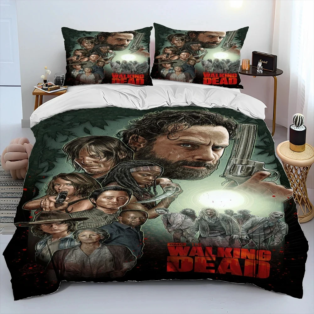 

Horror TV The Walking Dead Lincoln Bedding Set Duvet Cover Bed Set Quilt Cover Pillowcase Comforter king Queen Size Boys Adult