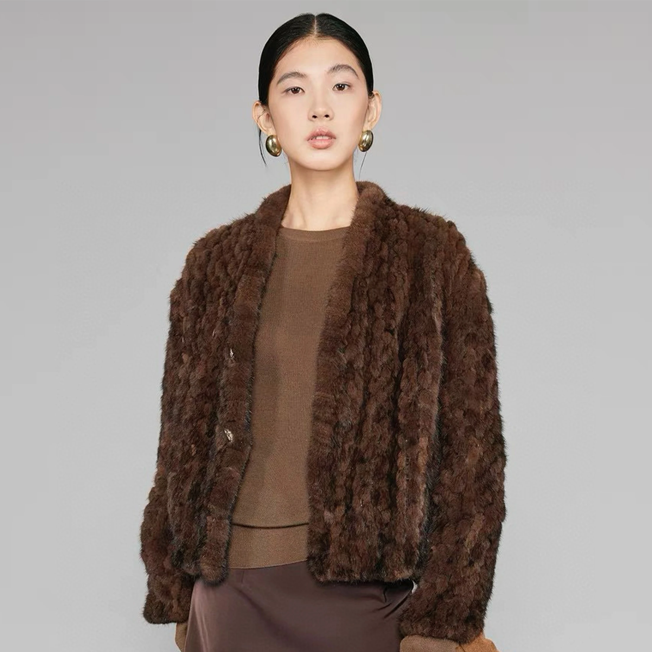 NIGO Women's Autumn And Winter Fashion Solid Color V-Neck Vintage Mink Woven Warm Fit Long Sleeve Jacket Ngvp #nigo7723
NIGO Women's Autumn And Winter Fashion Solid Color V-Neck Vintage Mink Woven Warm Fit Long Sleeve Jacket Ngvp #nigo7723