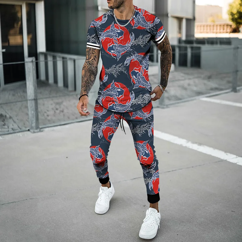 New Fashion Tracksuit Suit Chinese Style Koi Fish High Quality All-match Outfits 3D Printed Breathable Casual 2 Piece Sets
New Fashion Tracksuit Suit Chinese Style Koi Fish High Quality All-match Outfits 3D Printed Breathable Casual 2 Piece Sets