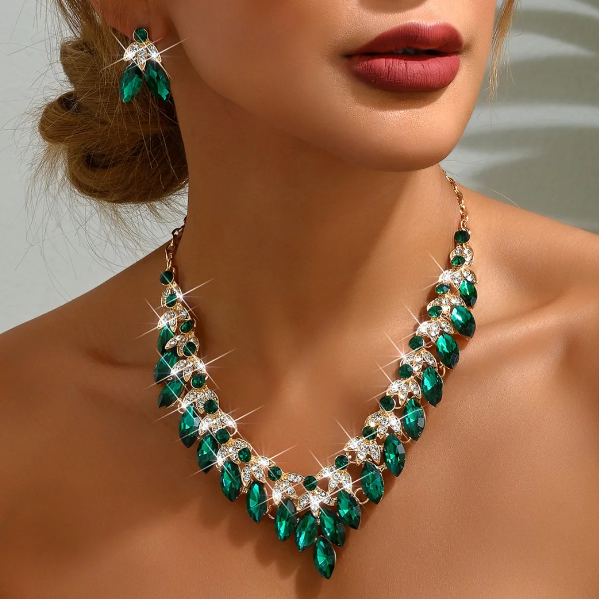 3 PCS Women's Metal Jewelry Set Adjustable Necklace Earrings Set Girls Day Jewelry Wedding Party Jewelry 3 Mallzona Sc0f54121026f42789a7dfd49522e4b3f7 3 PCS Women's Metal Jewelry Set Adjustable Necklace Earrings Set Girls Day Jewelry Wedding Party Jewelry Mallzona