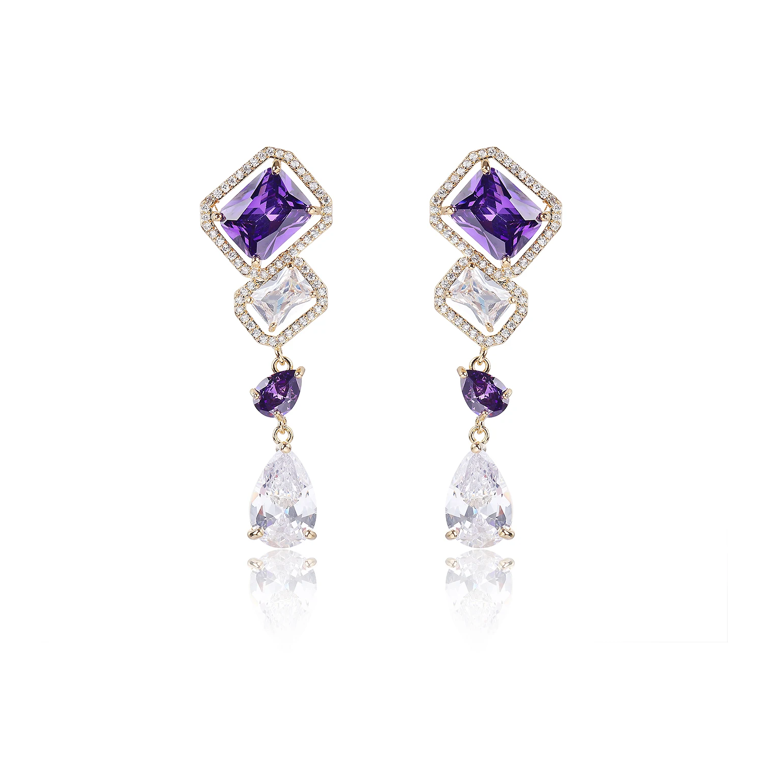 Popular Square Cubic Zircon Drop Earrings for Wedding,Dangle Earring for Bride, Women Girl Gift Jewelry Accessories CE11664
Popular Square Cubic Zircon Drop Earrings for Wedding,Dangle Earring for Bride, Women Girl Gift Jewelry Accessories CE11664