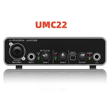 BEHRINGER 마이크 앰프 사운드 카드, 오디오 인터페이스 녹음 사운드 카드, UMC22