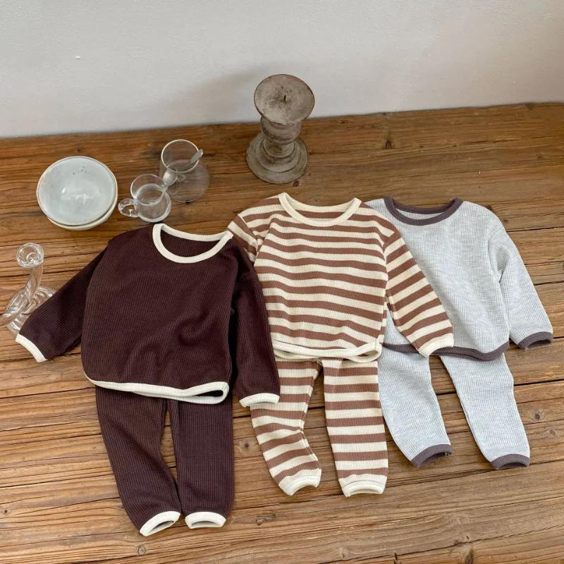 Korea Baby Boys Clothes Sets Striped Cotton Girls Long Sleeve Casual Hoodie Sweatshirt+Pants 2pcs Kids Clothes Sports Suit New
Korea Baby Boys Clothes Sets Striped Cotton Girls Long Sleeve Casual Hoodie Sweatshirt+Pants 2pcs Kids Clothes Sports Suit New