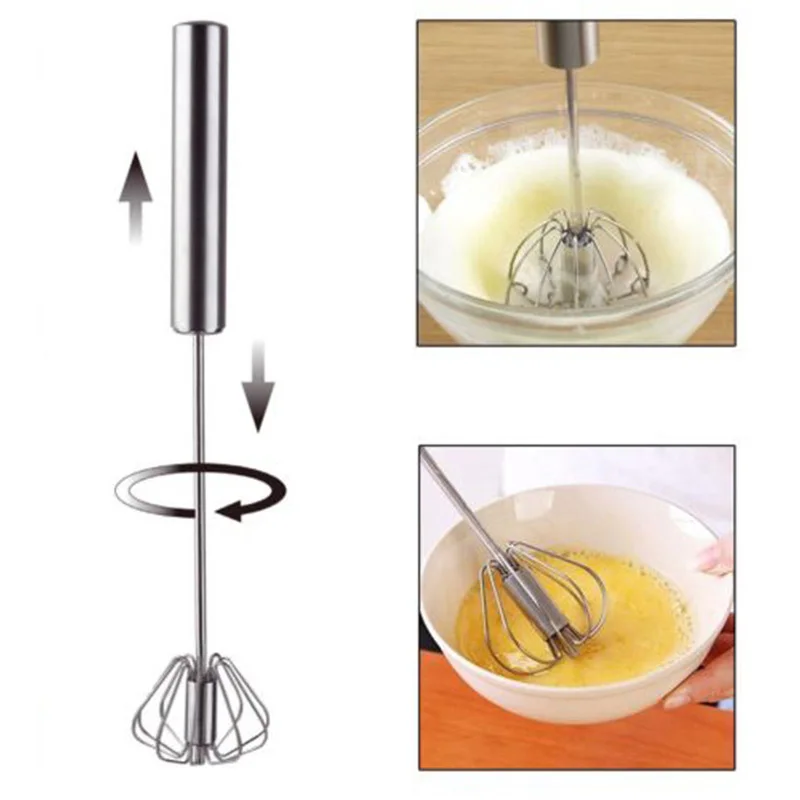 Semi-automatic Egg Beater 401Stainless Steel Egg Whisk Manual Hand Mixer Self Turning Egg Stirrer Kitchen Accessories Egg Tools
Semi-automatic Egg Beater 401Stainless Steel Egg Whisk Manual Hand Mixer Self Turning Egg Stirrer Kitchen Accessories Egg Tools