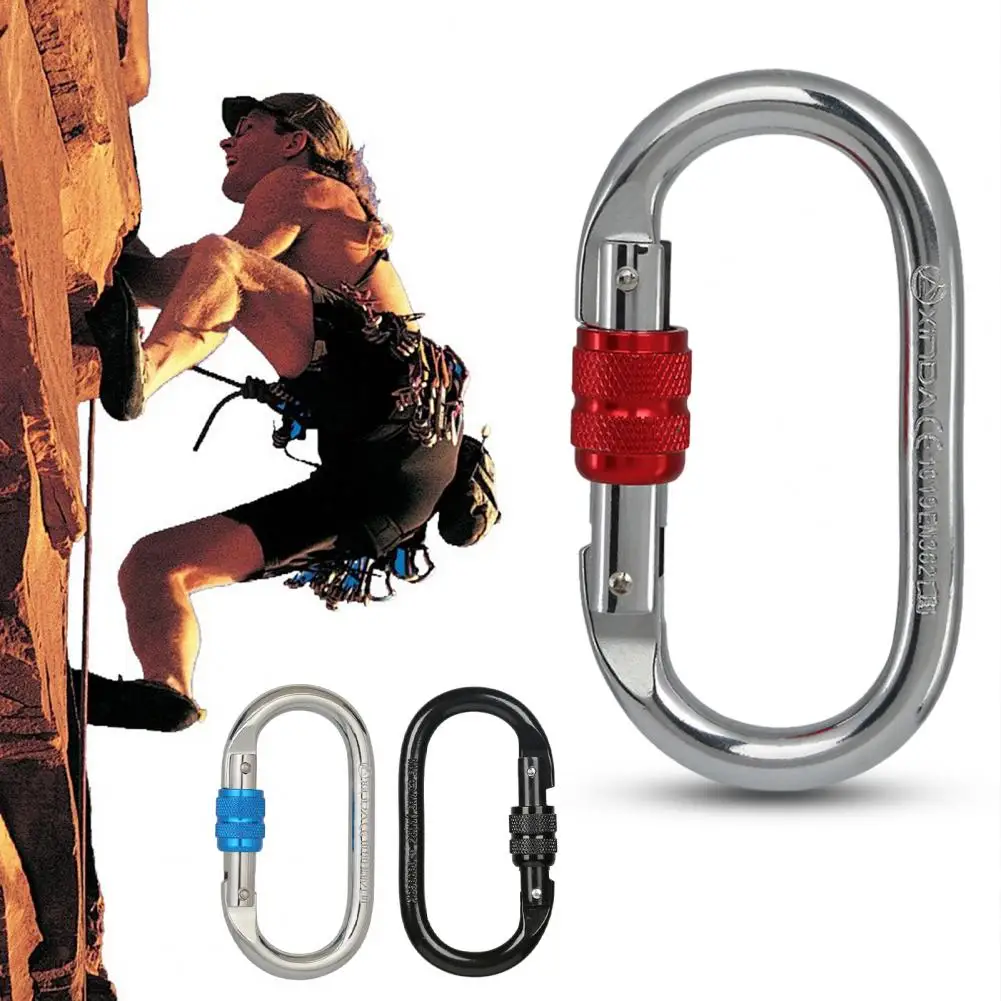 

Climbing Carabiner Sturdy Durable Alloy Steel Climbing Equipment Mountaineering Buckle for Mountaineering