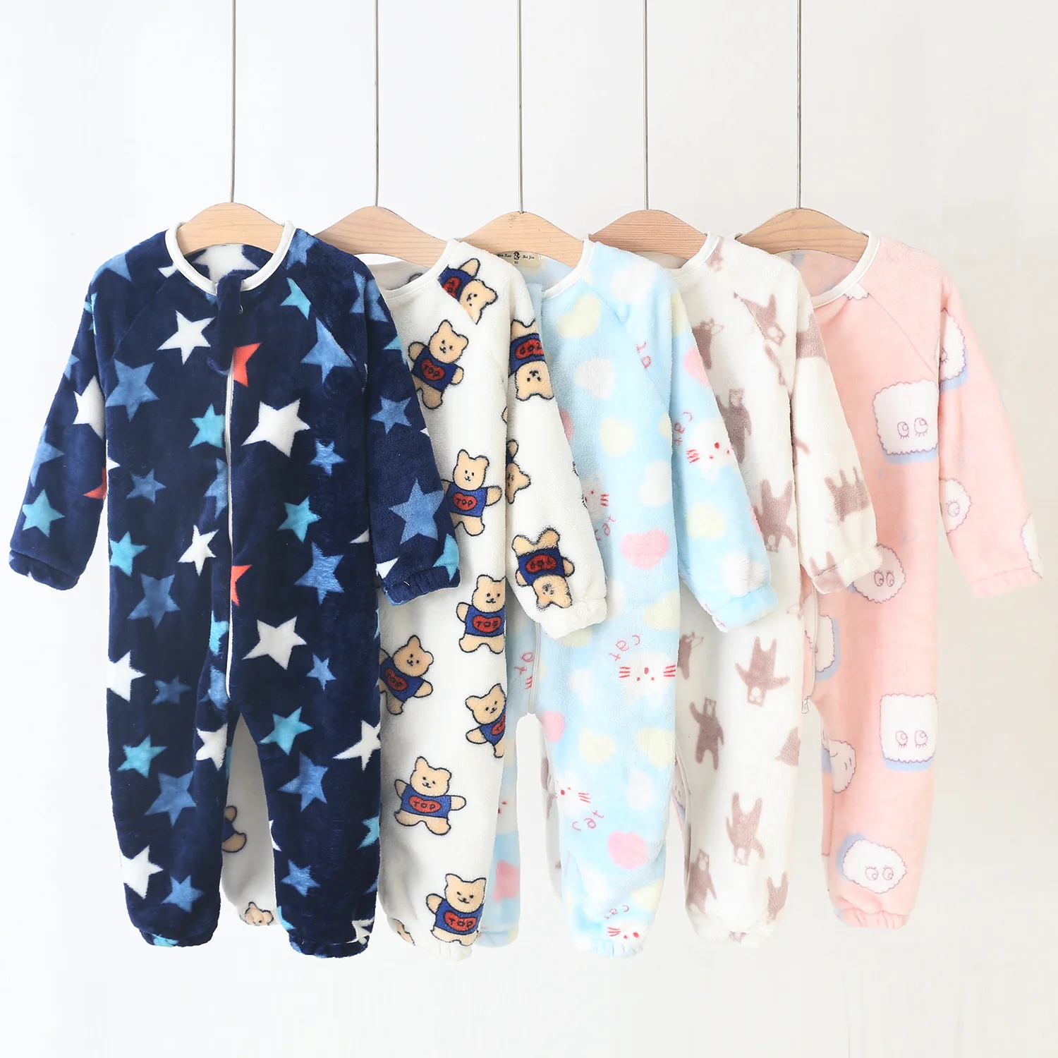 

Plush Baby Clothes Winter Overalls For Kids Newborns 1-6Years Flannel Baby's Romper Boys Girls Jumppsuit Toddler Pajamas