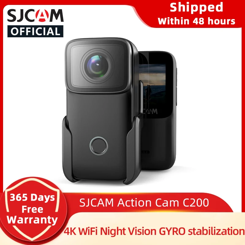 Фото SJCAM C200 Экшн-камера 4K 24FPS 16MP NTK96660 WiFi гироскопическая защита от сотрясений ночное