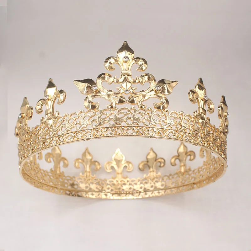 King's Gold Color Round Crown Queen's Metal Tiara Party Hair Accessories Christmas Halloween Baroque
King's Gold Color Round Crown Queen's Metal Tiara Party Hair Accessories Christmas Halloween Baroque